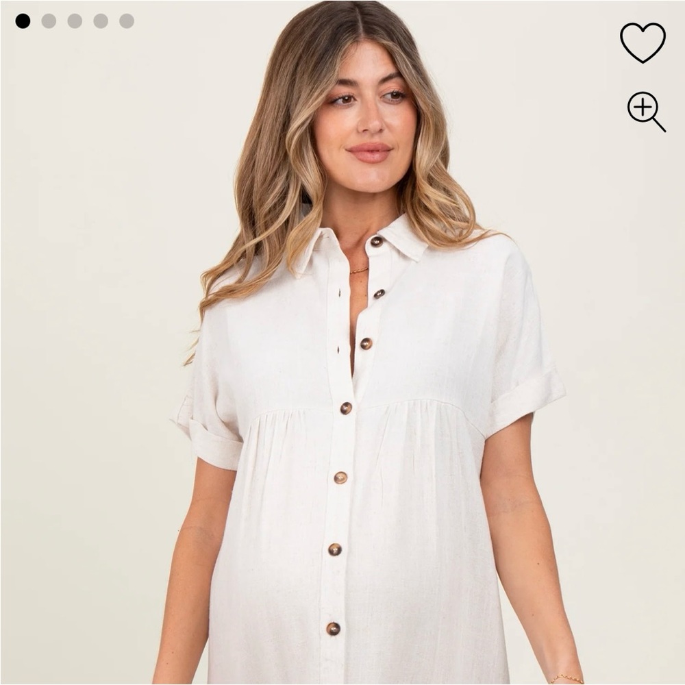 White Button-Down Shirt Dress